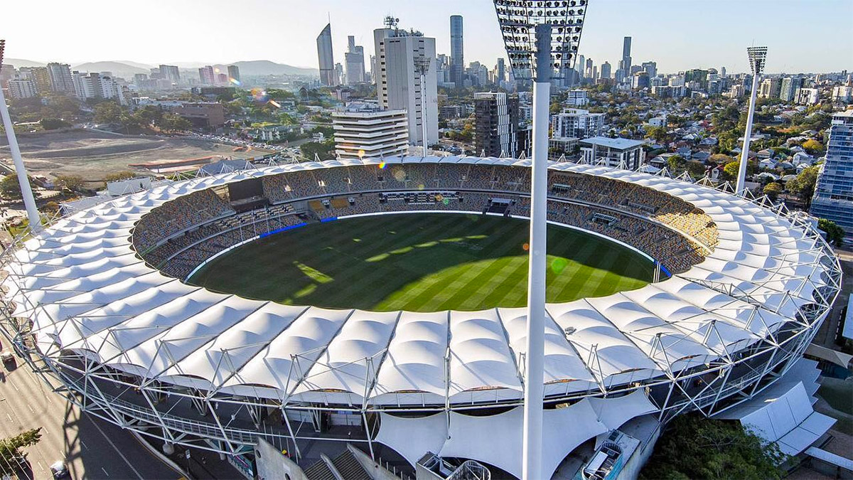 Aerial view of the Gabba in Brisbane