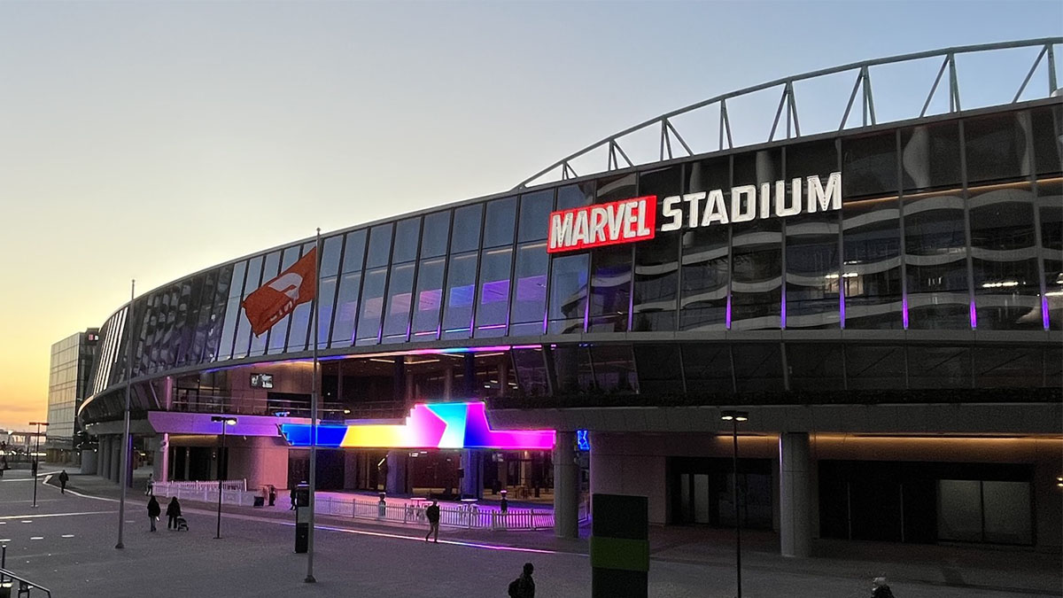 View of the upgraded Marvel Stadium at Melbournes Docklands