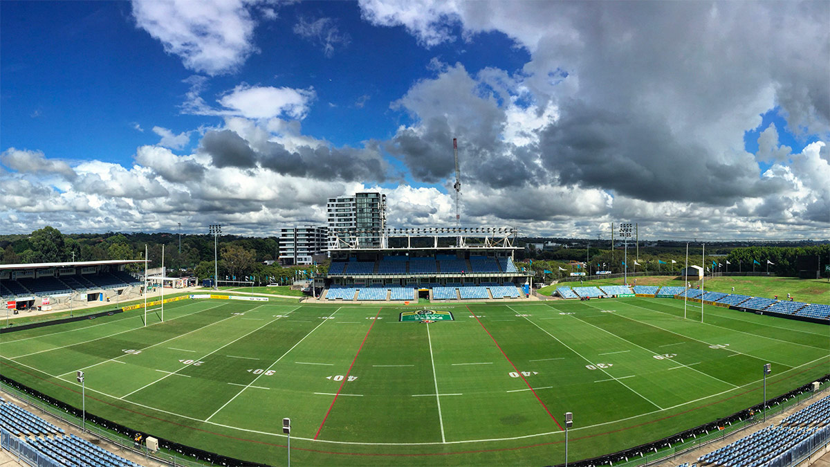 View of Shark Park during a NRL game