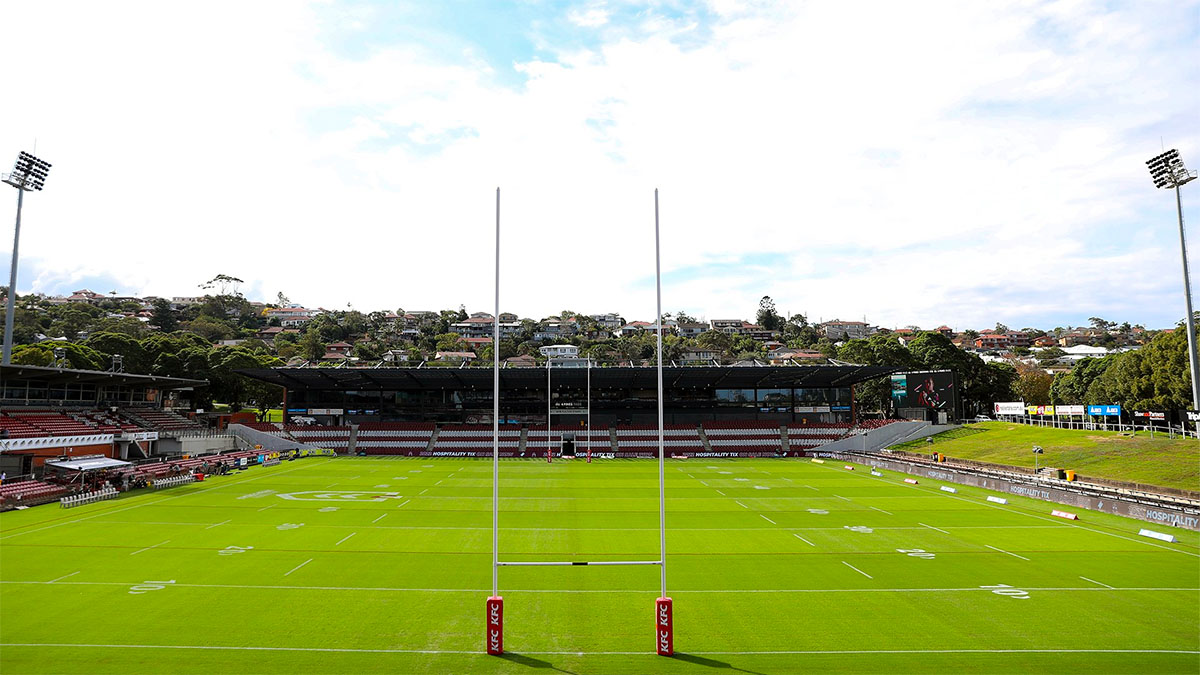 The new Bob Fulton Stand at Brookvale Oval, Manly