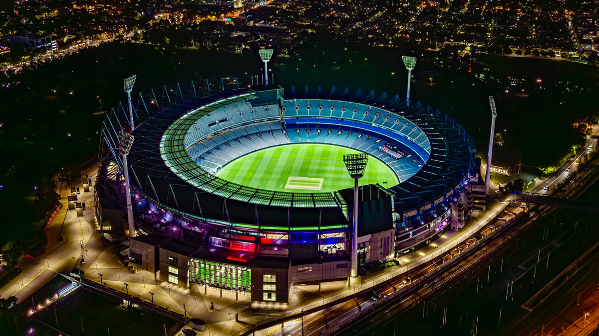 Aerial photo of the MCG