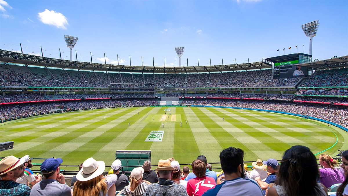 A big crowd in attendance at the MCG Boxing Day Test