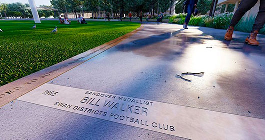 Work begins on new Sandover Medal Walk at Subiaco Oval