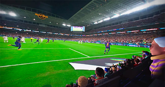 VR can take you inside a sports stadium from your lounge room