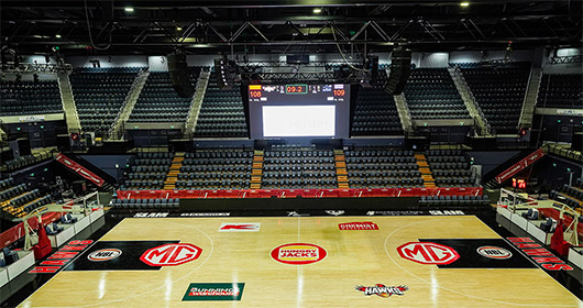 WIN Entertainment Centre leaking roof halts NBL game