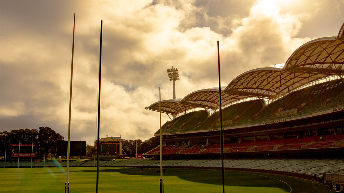 View of the Adelaide Oval during 2020