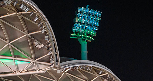 Adelaide Oval unveils multi-million-dollar LED tower lighting upgrade