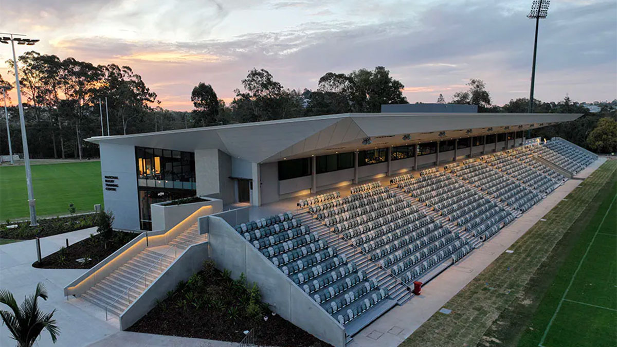 The new National Rugby Training Centre and McLean Stand at Ballymore. Photo: QRU