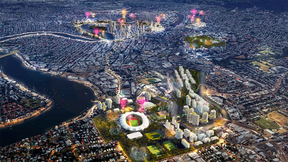 Artists impression of Brisbane’s proposed 2032 Olympic Games venues