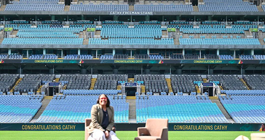 Cathy Freeman Stand unveiled at Accor Stadium