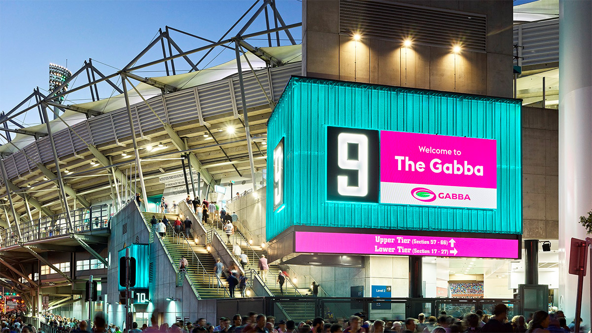 An upgraded entrance to the Gabba. Photo: Populous