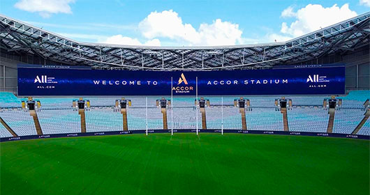 Accor Stadium’s super video screen officially unveiled
