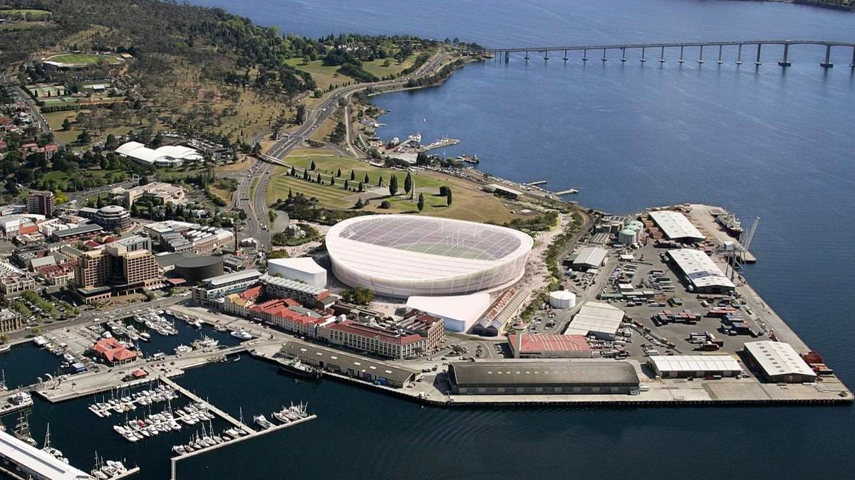Concept image of Macquarie Point Stadium Concept image of Macquarie Point Stadium