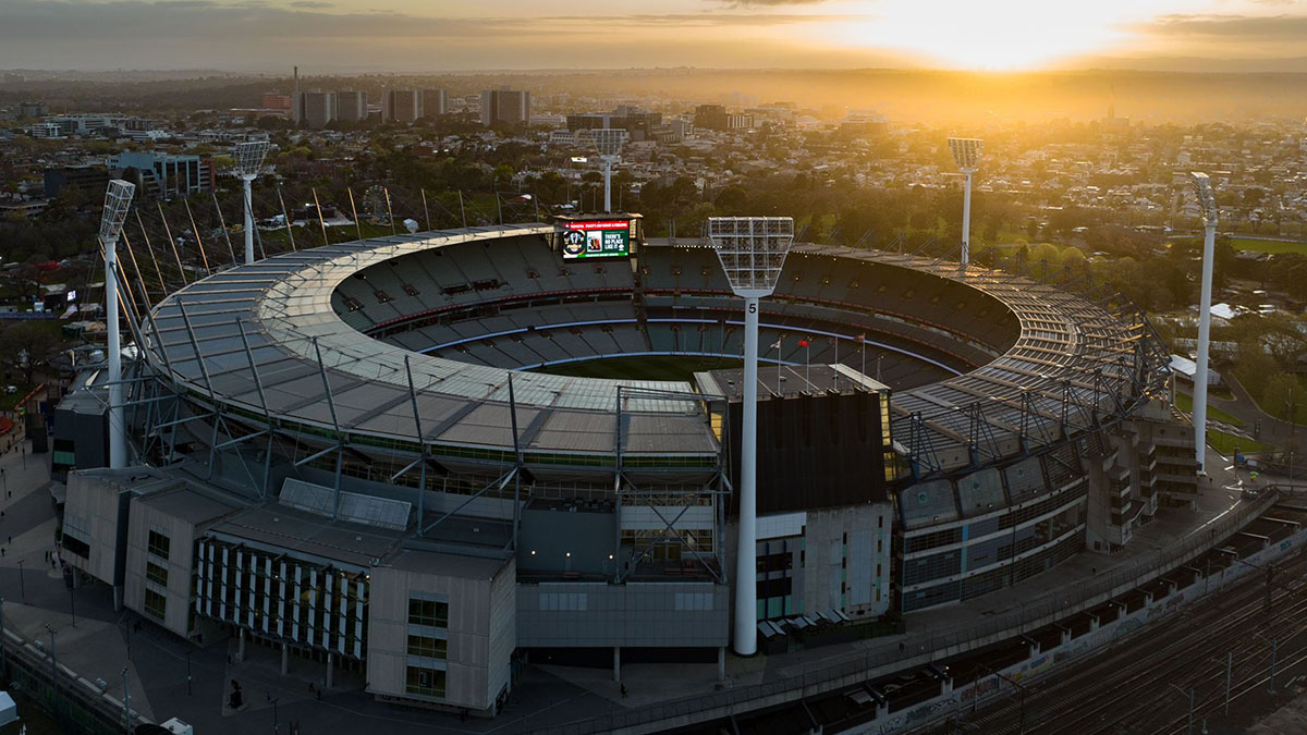 The MCG on the morning of the 2022 AFL Grand Final