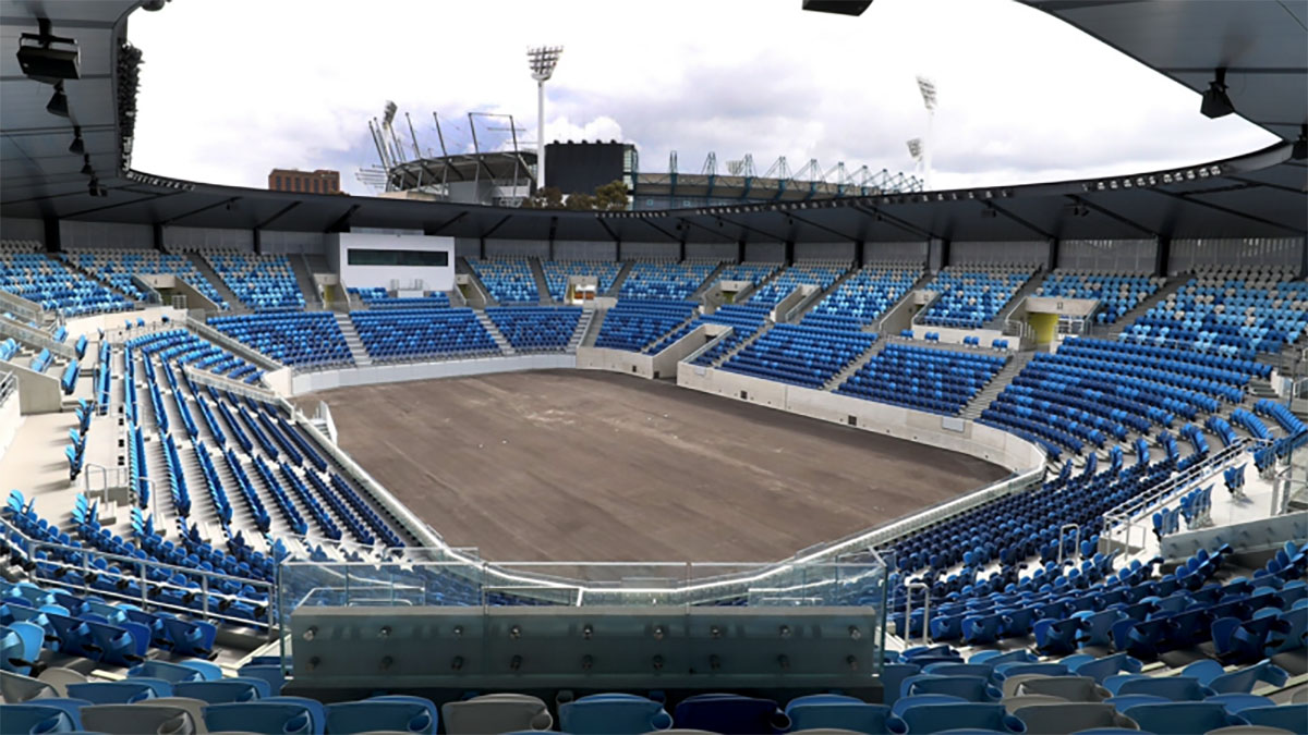 The new 5000-seat stadium court at Melbourne Park