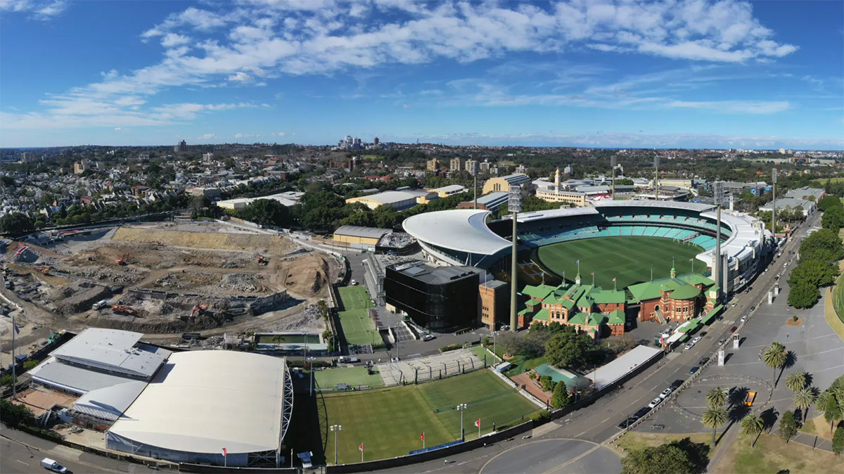 Aerial view of Moore Park including the SCG