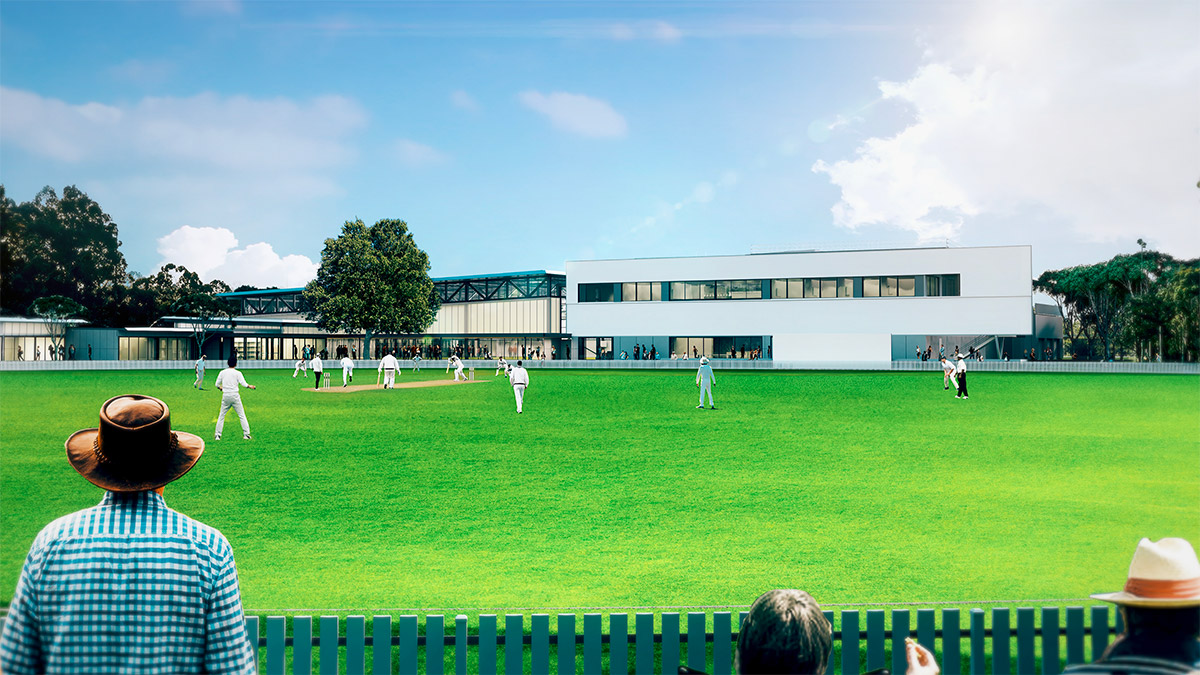 Artists impression of the main oval at the new Cricket NSW facility