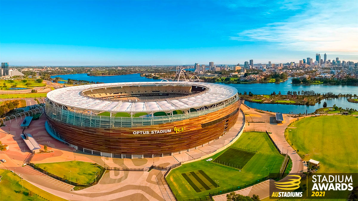 Optus Stadium voted Australia's best stadium in the 2021 Stadium Awards