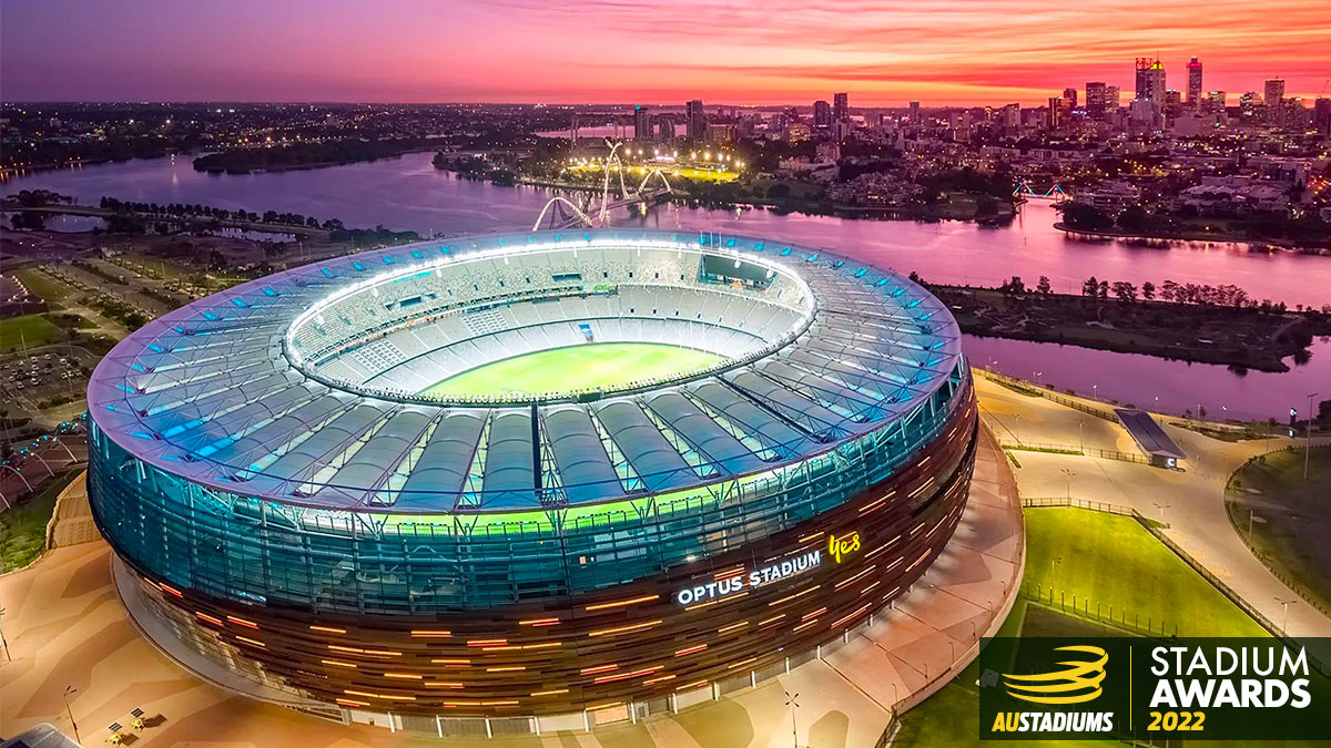 Optus Stadium voted Australia's best stadium in the 2022 Stadium Awards