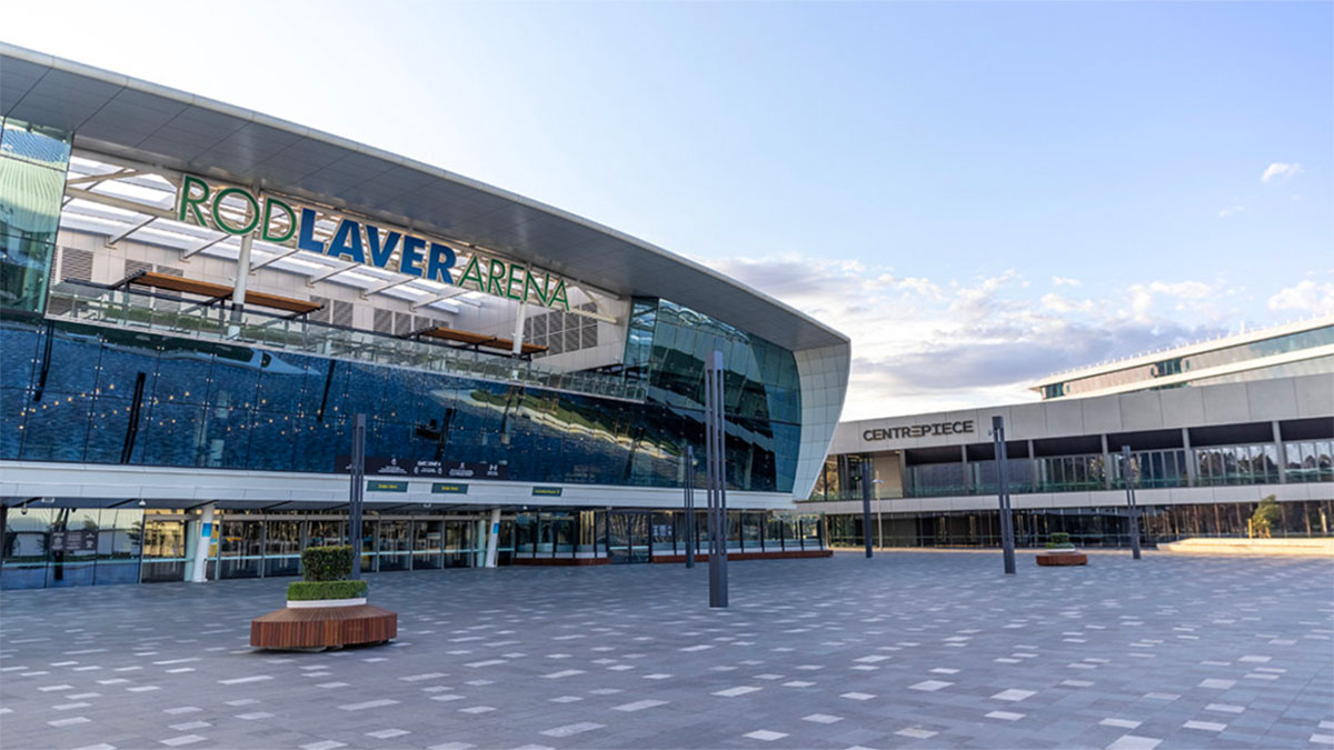 Upgraded entry to Rod Laver Arena, in front of CENTREPIECE