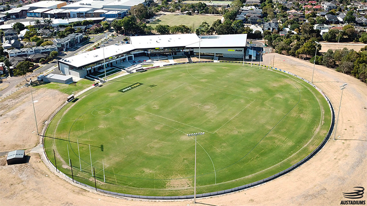 Aerial view of Moorabbin Oval, RSEA Park