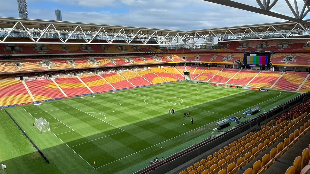 Prior to an A-League game at Suncorp Stadium. Photo: Matthew Oliver
