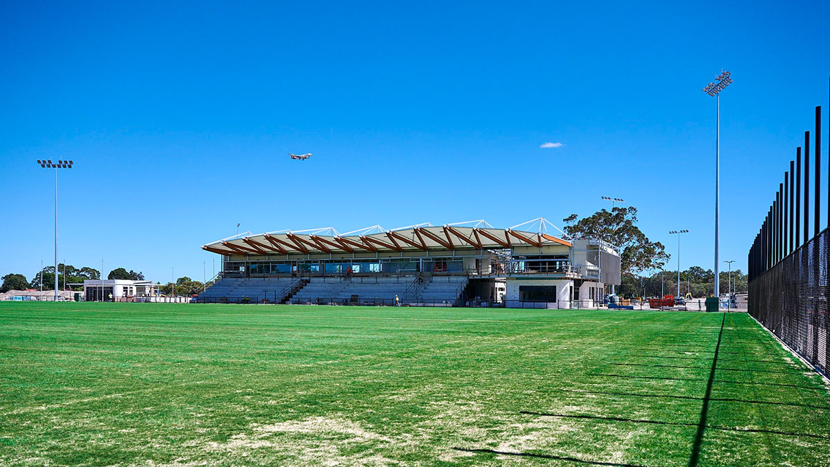 View of the new WA State Football Centre as it nears completion