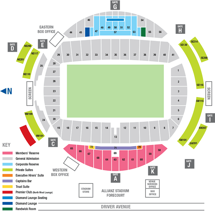 Allianz Stadium Seating Map Sydney Football Stadium Austadiums