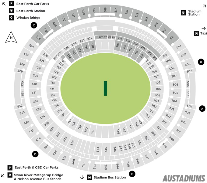 Optus Stadium Interactive Seating Map Optus Stadium Boss Hoses Down Surface Fears For Perth