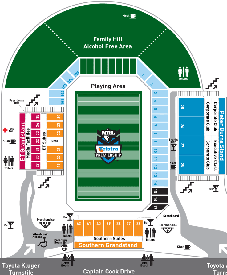 Sharks Stadium Seating Chart