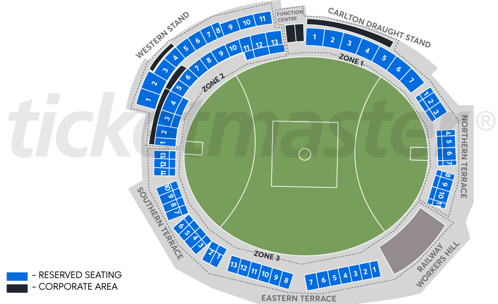 Utas Stadium Seating Map University Of Tasmania Stadium Austadiums